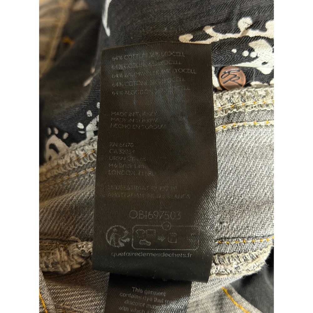 Free People Barrel Jean Womens SZ 28 Gray Lucky You Mid Rise Button Fly Cropped - Picture 4 of 16